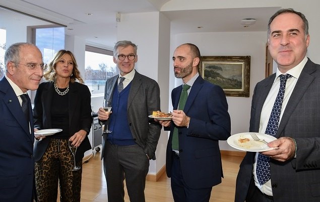Auro Palomba incontra Francesco Starace in occasione degli auguri di natale dedicati alla stampa Enel