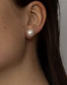 orecchini in argento 925 con perle di acqua dolce a lobo